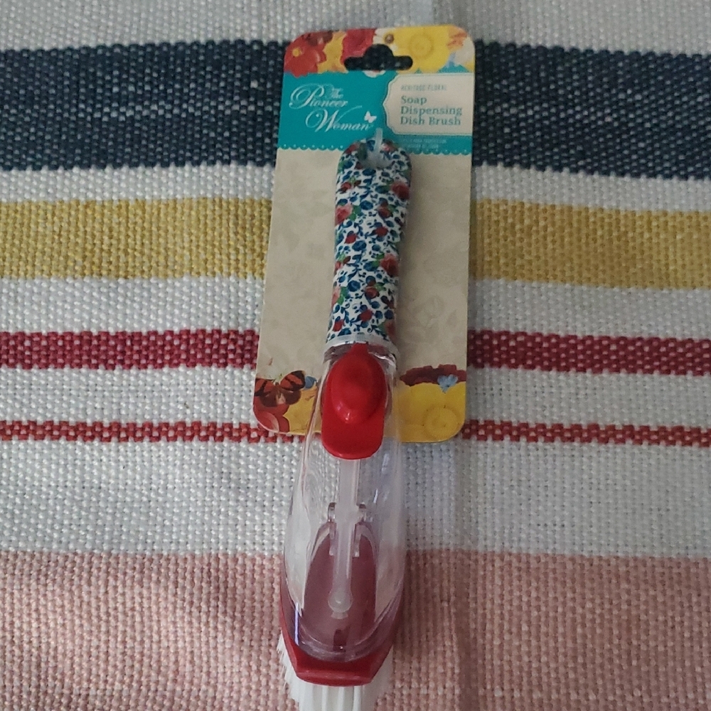 The Pioneer Woman Colorful Floral Dish Brush